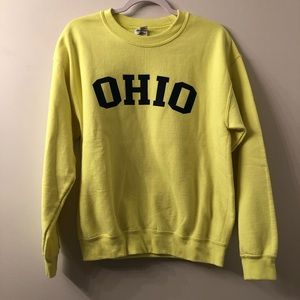 Neon yellow crewneck sweatshirt